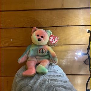 Peace Bear Beanie Baby